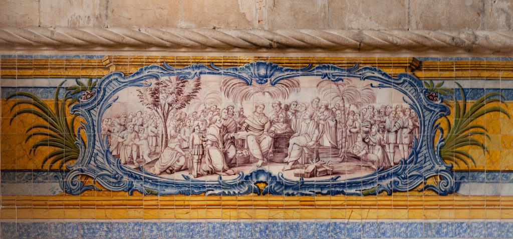 Azulejos w Mosteiro dos Jeronimos